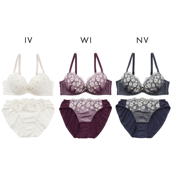 パリーゼ クラシカルガーデン ブラセット ABCDEF 花柄刺繍 ブラジャー ショーツ セット ABCDEF ナイスフィット Palissee