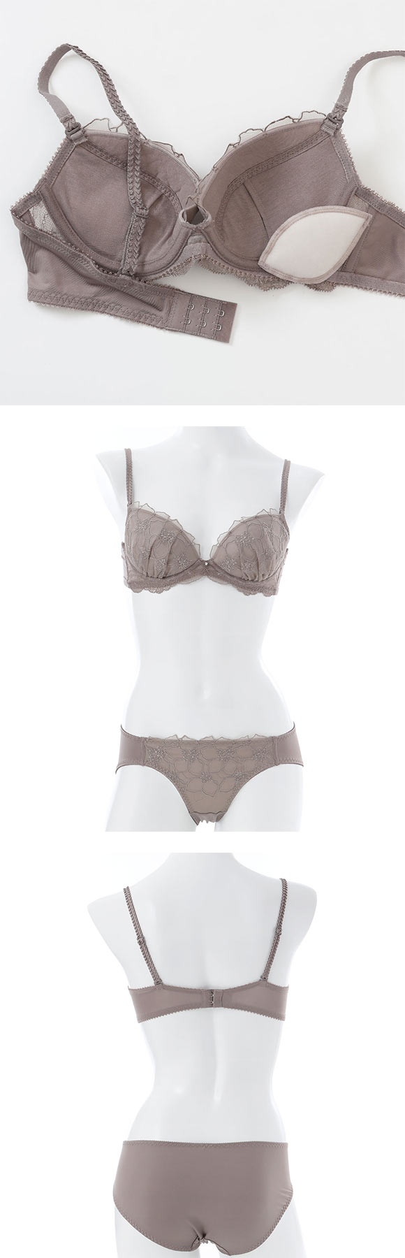 パリーゼ アザレアラメレース ブラセット ABCDEF ブラジャー ショーツ セット ナイスフィット Palissee 大きいサイズ