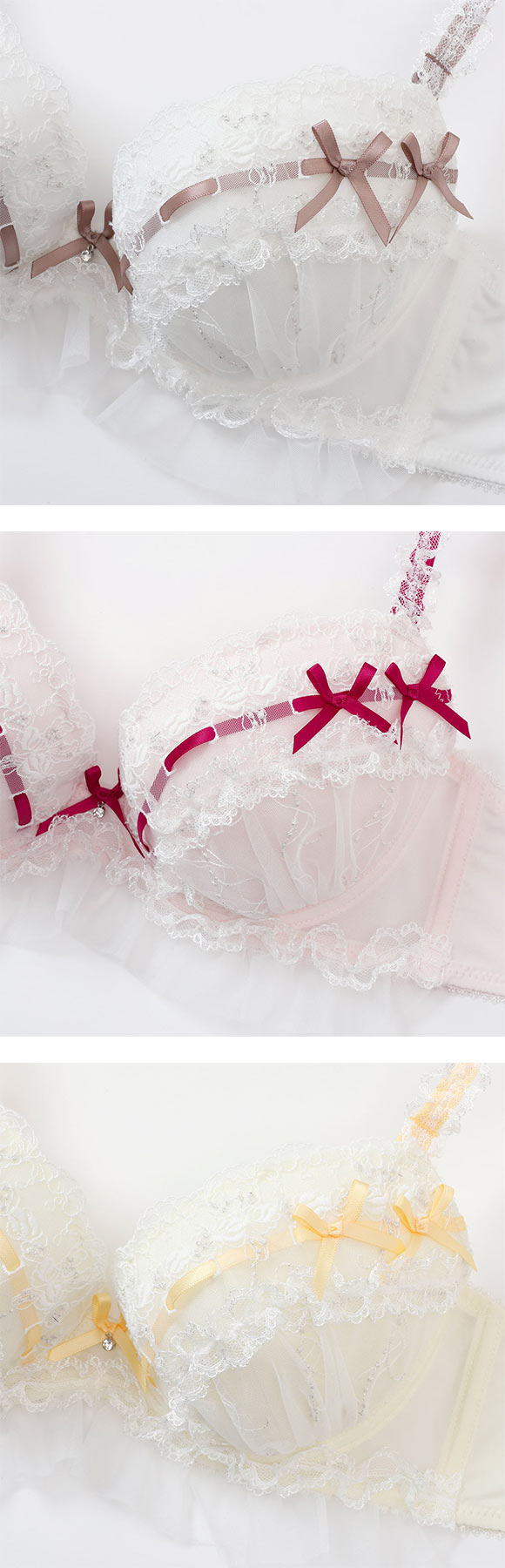 パリーゼ パティスリーホイップ ブラセット ABCDEF ブラジャー ショーツ セット ナイスフィット フリル レース Palissee