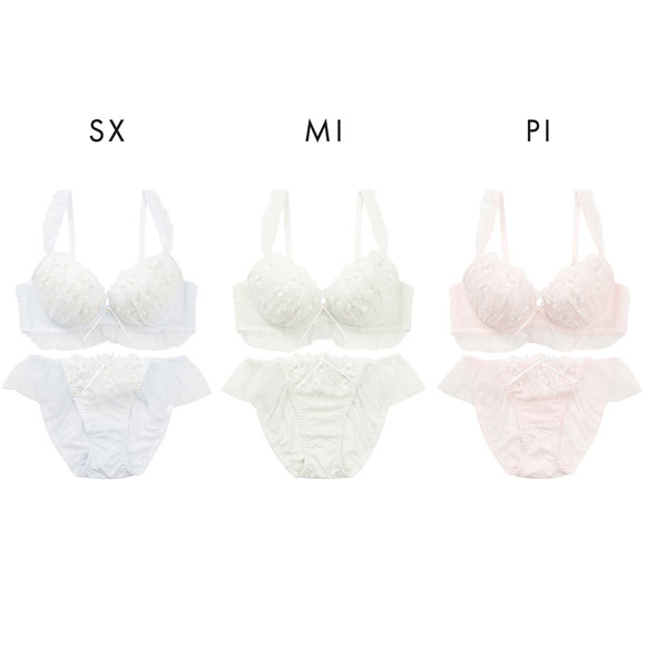 パリーゼ セラフィーヌ ブラセット ABCDEF ブラジャー ショーツ セット まる胸 ナチュラル フリル ナイスフィット Palissee