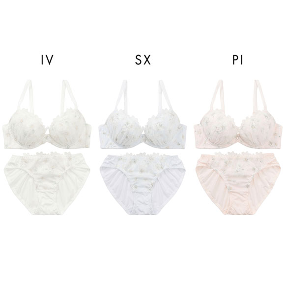 パリーゼ マーリュエット ブラセット ABCDEF ブラジャー ショーツ セット プリント 自然にバストをメイク ナチュラル Palissee