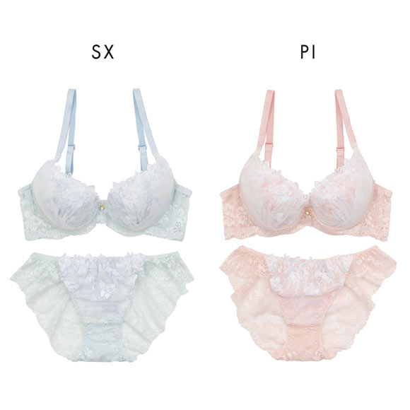 スパークス フェアリーフラワーチュール ブラジャー ショーツ セット ノーマルショーツ 脇高 谷間 盛り ABCDEF バックレース SPARKS