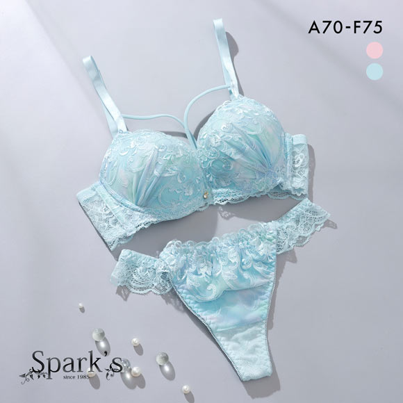 スパークス パステルクロスコード ブラジャー ショーツ セット Tバックショーツ 脇高 ABCDEF 谷間 バックレース SPARKS