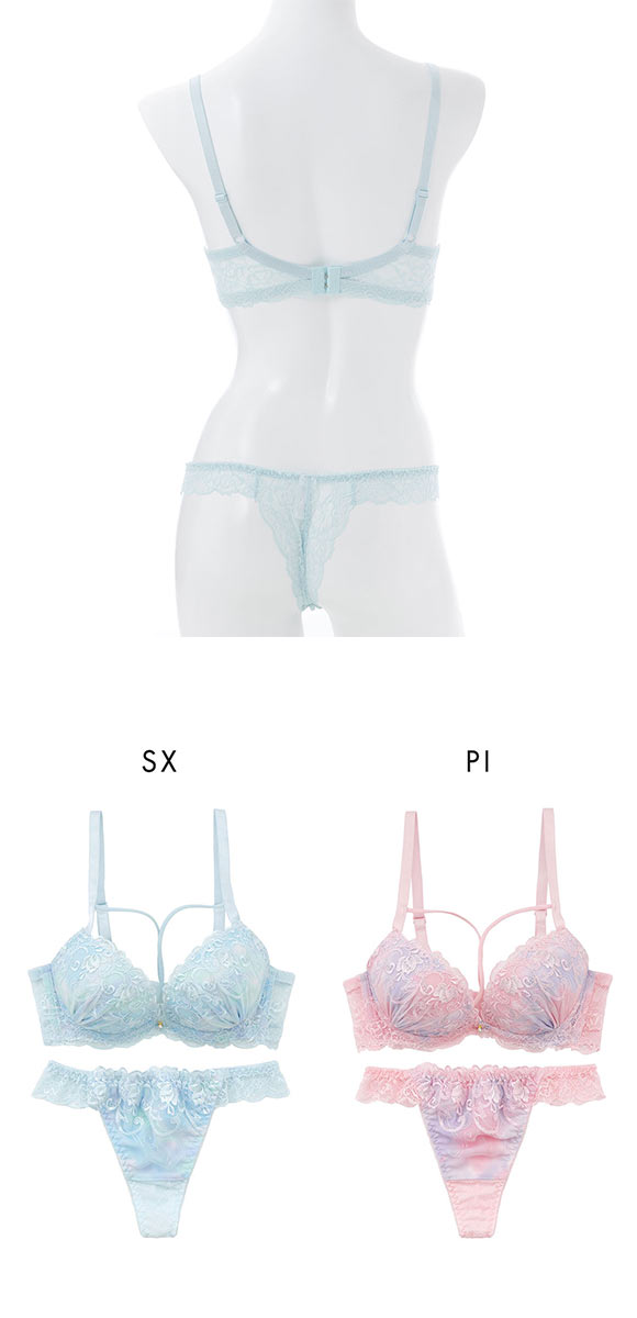 スパークス パステルクロスコード ブラジャー ショーツ セット Tバックショーツ 脇高 ABCDEF 谷間 バックレース SPARKS