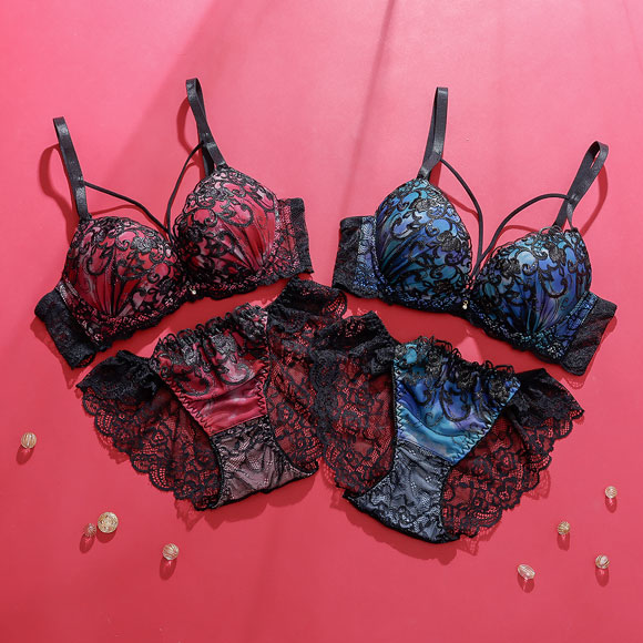 スパークス ダスティクロスコード ブラジャー ショーツ セット ノーマルショーツ ABCDEF 脇高 盛り 谷間 バックレース SPARKS