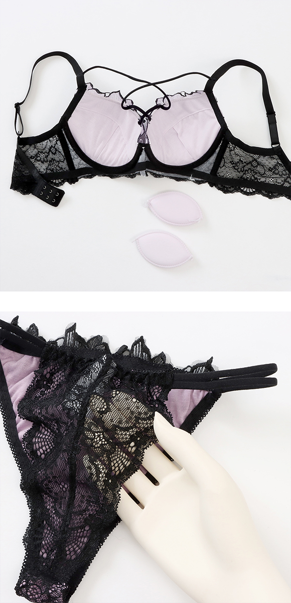 スパークス ノワールローズ ブラジャー Tバックショーツ セット 脇高