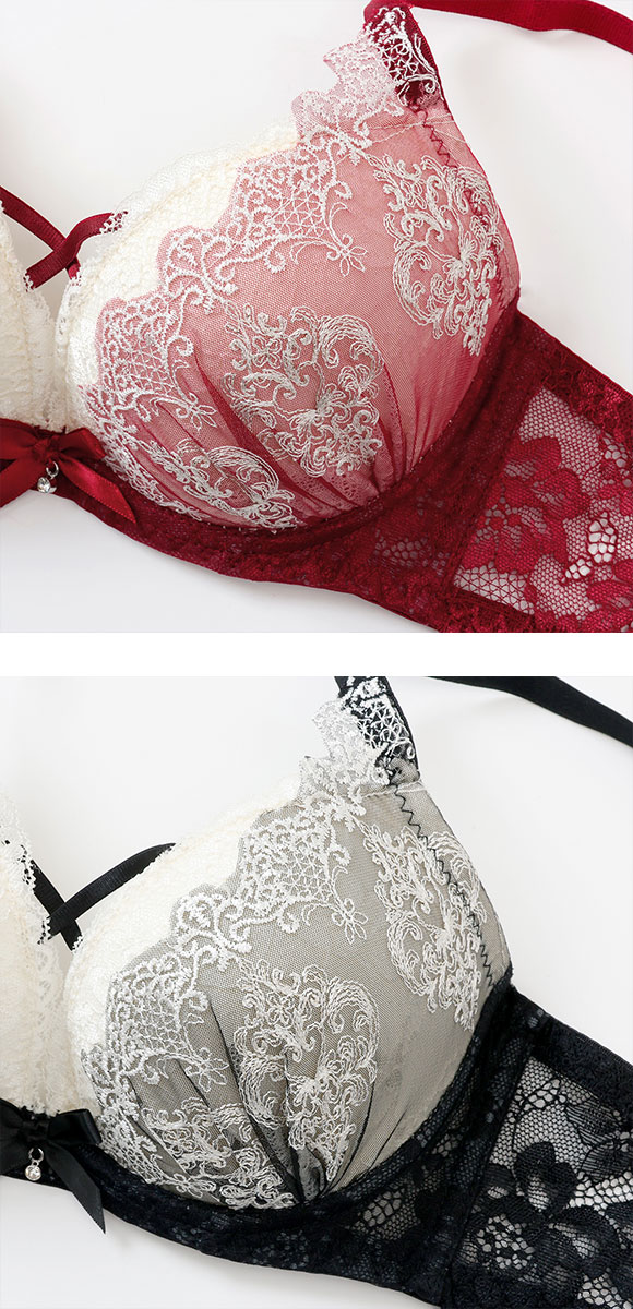 スパークス ゴシックレース ブラジャー Tバックショーツ セット 脇高 谷間 ABCDEF バックレース SPARKS 大きいサイズ