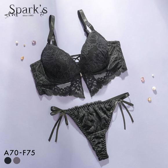 【正規品新品】  グレー ブラジャーショーツセットXS フランデランジェリー fran de lingerie ブラ＆ショーツセット
