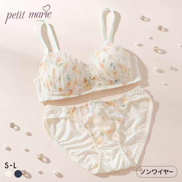 LA PERLA ブラジャーショーツセット モーブ プチマリー シアーレモネード ノンワイヤー ブラセット SML ブラジャー