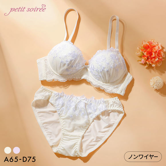 プチソワレ フラワーブーケ ノンワイヤー ブラセット ABCD ブラジャー