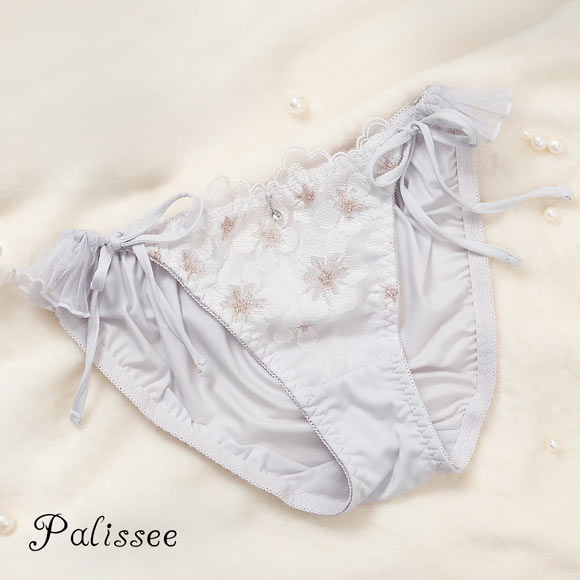 パリーゼ ラピュセル サイドリボン ショーツ プリーツ M 紐ショーツ