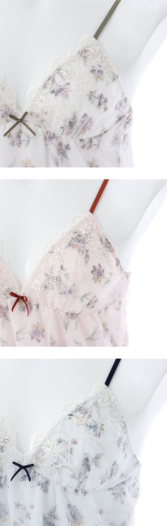 パリーゼ アモーレ スリップ キャミソール ランジェリー 花柄プリント