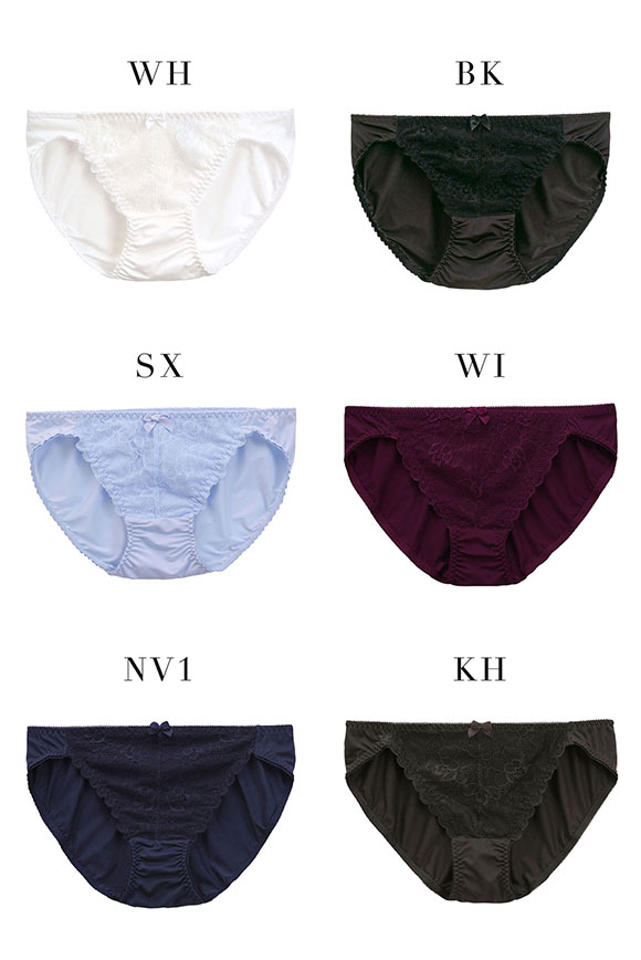 パリーゼ Palissee 大きな胸を小さく見せる フロントレース スタンダード ショーツ M L LL 3L 大きいサイズ 単品