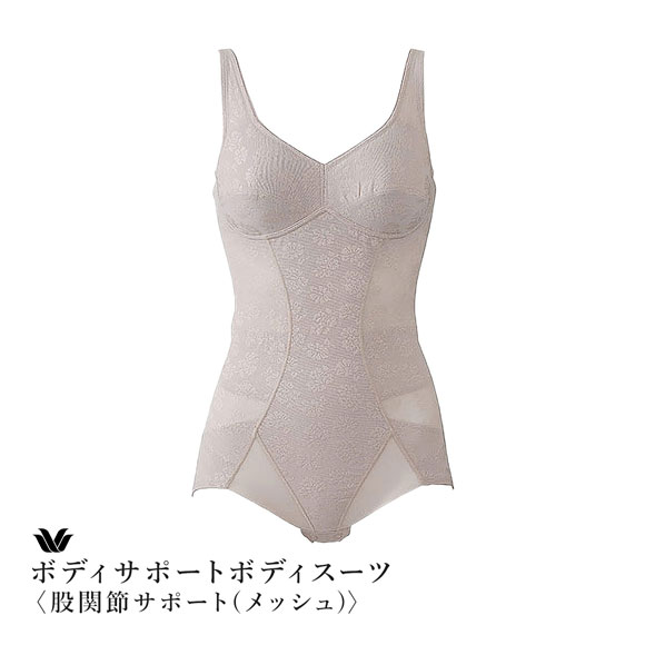 ワコール ボディサポートボディスーツ 股関節サポート メッシュ ノン