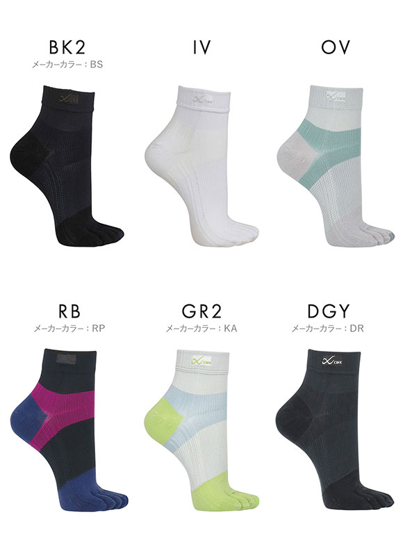 大谷翔平愛用モデル ワコール Wacoal シーダブリューエックス CW-X PARTS 男女兼用5本指サポートソックス 靴下 ショートタイプ BCR610