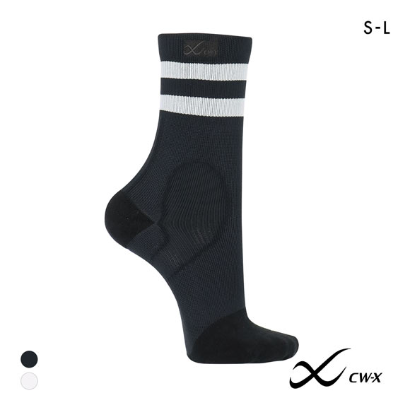 靴下と肌着 クルーソックス 3足セット 爽快メッシュ つま先かかと補強 L字