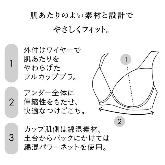 ワコール Wacoal 11G BFA311 フルカップ ブラジャー QC クイーンサイズ 定番 アウトインワイヤー 敏感肌 やさしい 単品