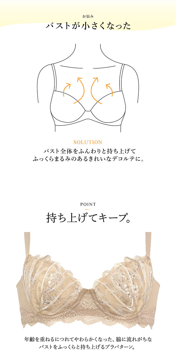 ワコール Wacoal ラゼ LASEE 22SS 21G BFA421 胸もと年齢マイナス5歳をめざすブラ(R) ふっくら長持ち ブラジャー DEF 単品