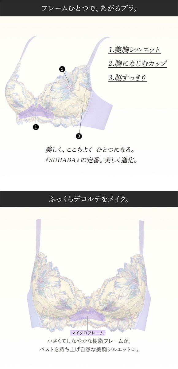 ワコール Wacoal SUHADA ONE スハダワン BRB421 ブラジャー ノンワイヤー ABC ワイヤレスブラ 単品