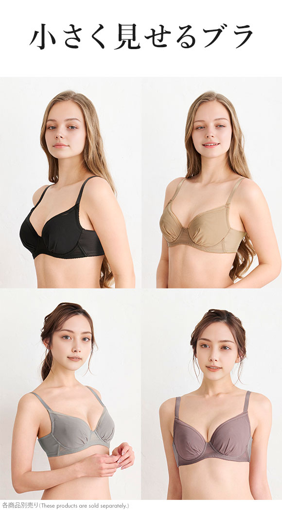 ワコール Wacoal 小さく見せるブラ シンプル BRB452 3/4カップ ブラジャー GH 単品