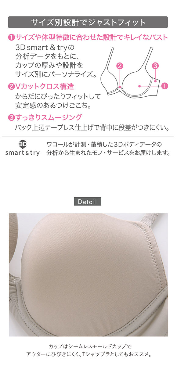 ワコール Wacoal エバーシック EverChic BRB494 3/4カップブラジャー BC 単品