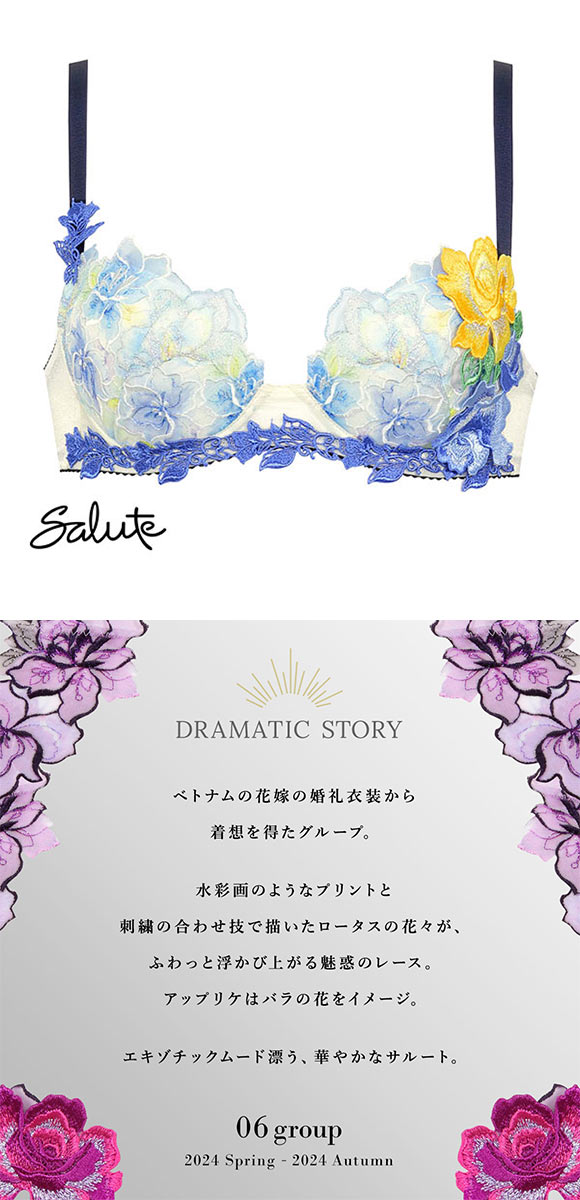 ワコール Wacoal サルート Salute 24SS 06G BTJ406 P-UP ブラジャー DEF プッシュアップ 谷間 単品 シーズン