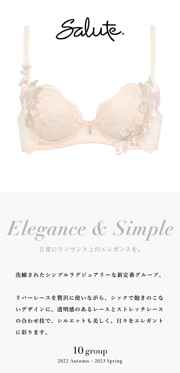 ワコール Wacoal サルート Salute 10G BTJ410 P-UP 3/4カップ