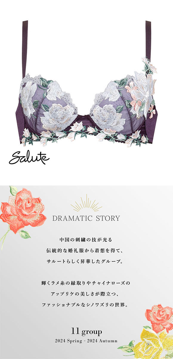 ワコール Wacoal サルート Salute 11G BTJ411 P-UP ブラジャー DEF プッシュアップ 谷間 大きいサイズ 単品 24AW先行 コア