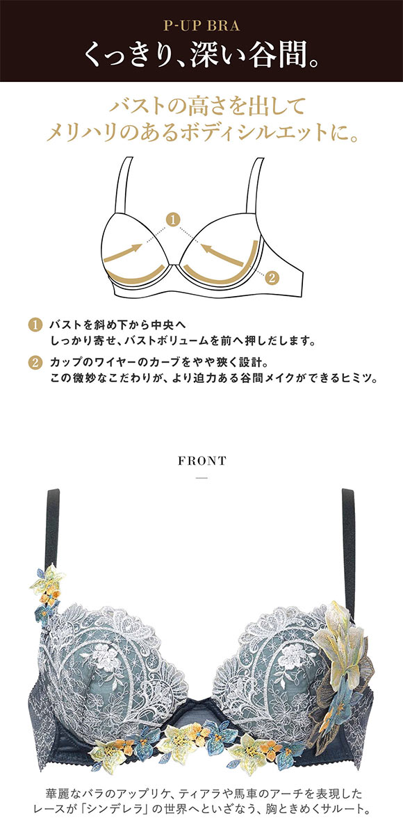 ワコール サルート 13グループ 13G P-UP ブラジャー DEF プッシュ  