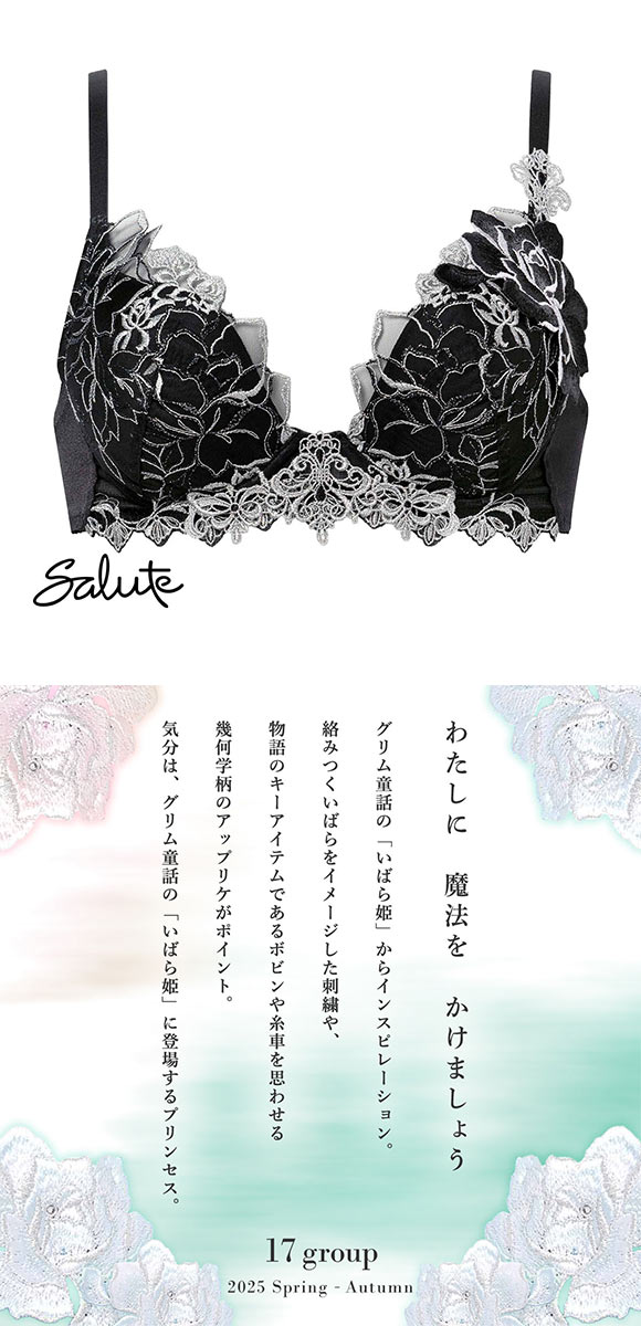 ワコール サルート 17グループ 17G VIVA LINE ブラジャー BC ビバライン 谷間 Wacoal Salute BTJ417 25SSブルーム