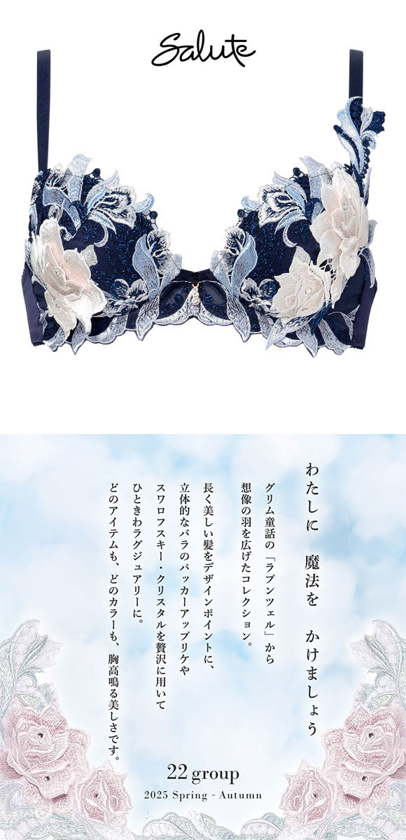 ワコール サルート 22グループ 22G P-UP ブラジャー DEF プッシュ