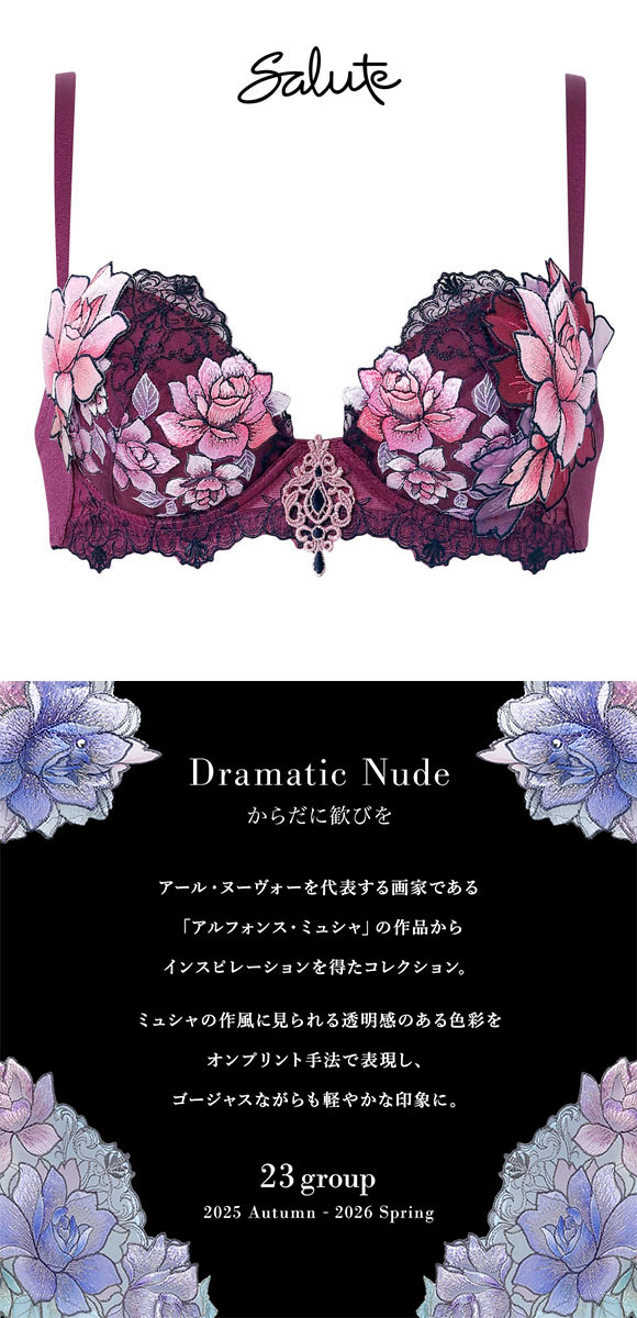 ワコール サルート 23グループ 23G P-UP ブラジャー DEF プッシュアップ 谷間 大きいサイズ Wacoal Salute BTJ423 25AWフェア