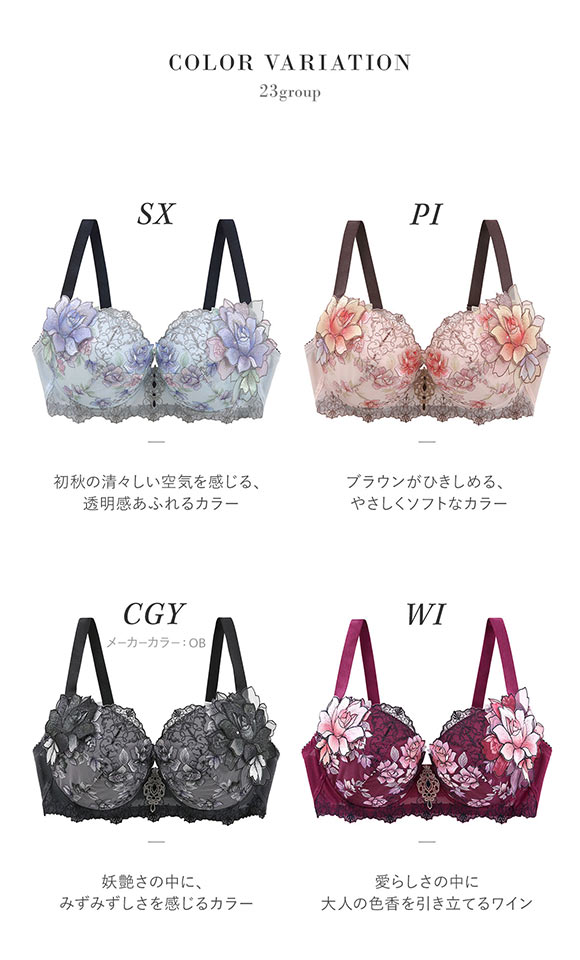 ワコール サルート 23グループ 23G P-UP ブラジャー GHI プッシュ