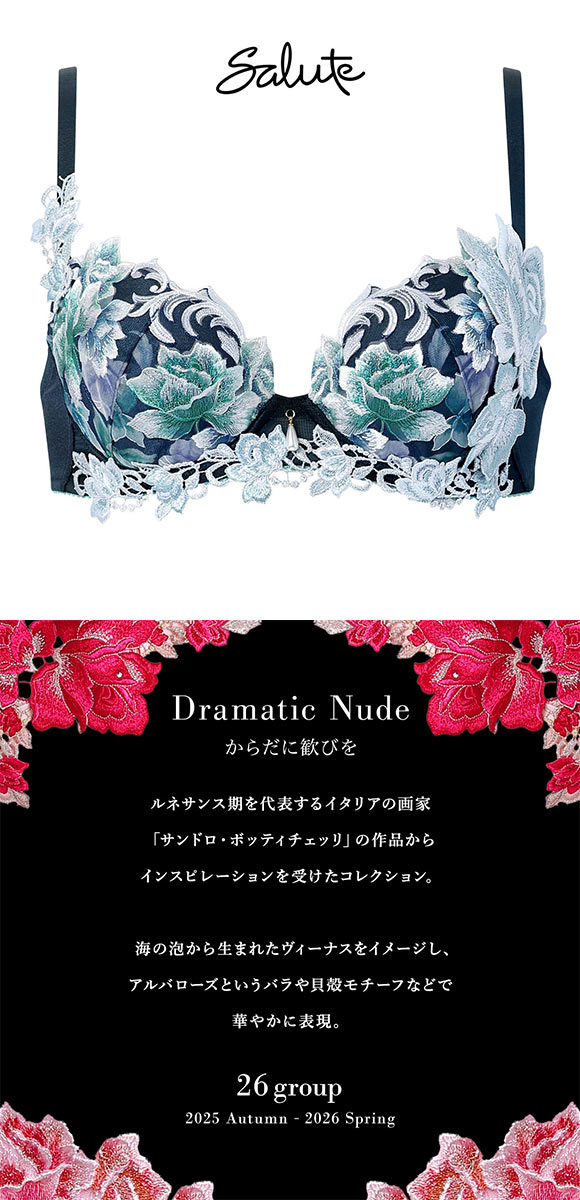 ワコール サルート 26グループ 26G P-UP ブラジャー DEF プッシュアップ 谷間 Wacoal Salute BTJ426 25AWシーズン 大きいサイズ