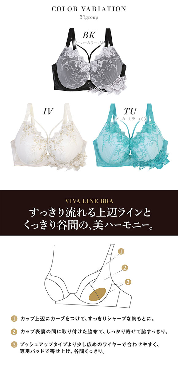 ワコール サルート 37グループ 37G VIVA LINE ブラジャー G ビバライン