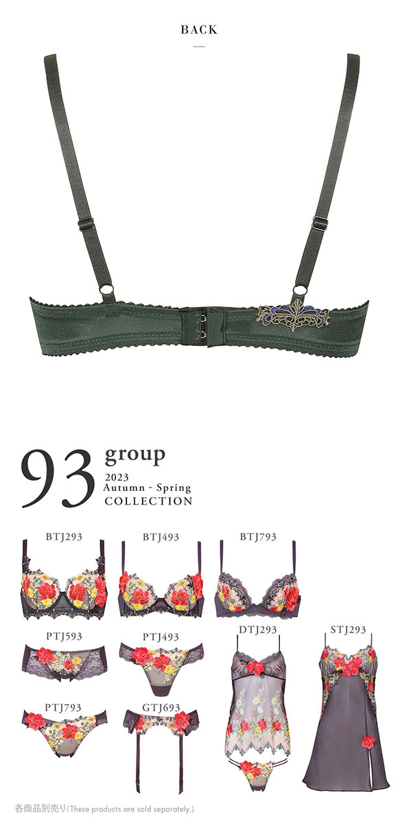 ワコール Wacoal サルート Salute 23AW 93G BTJ493 P-UP ブラジャー BC プッシュアップ 単品 谷間 フェア