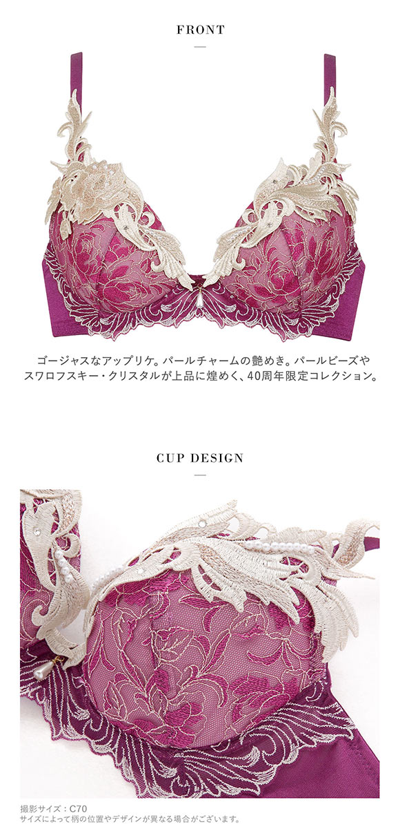 ワコール Wacoal サルート Salute 40周年 94G 23AW BTJ494 VIVA LINE ブラジャー DEF ビバライン 谷間 単品