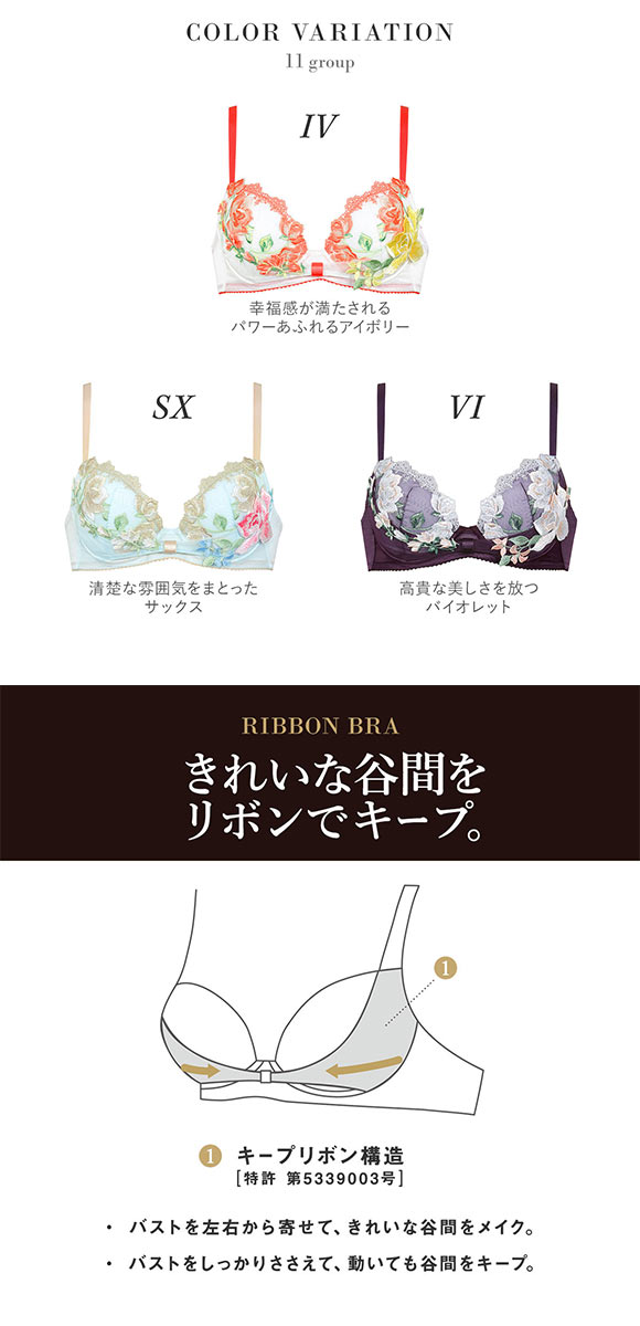 ワコール Wacoal サルート Salute 11G BTJ711 リボンブラ ブラジャー C
