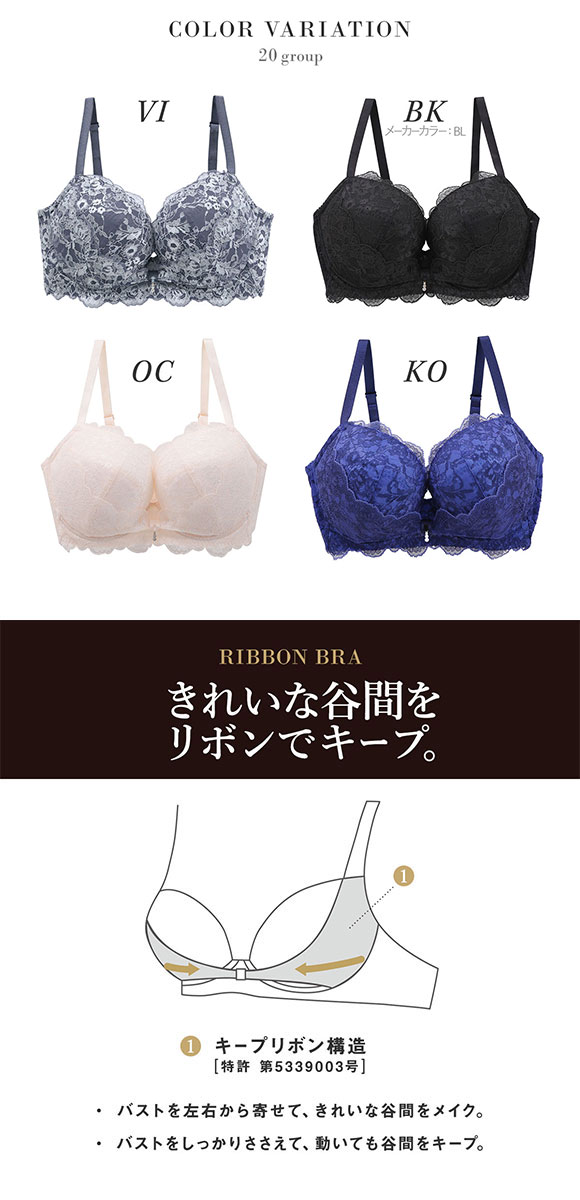 ワコール Wacoal サルート Salute 20G BTJ120 BTJ720 リボンブラ ブラジャー G 単品 脇高