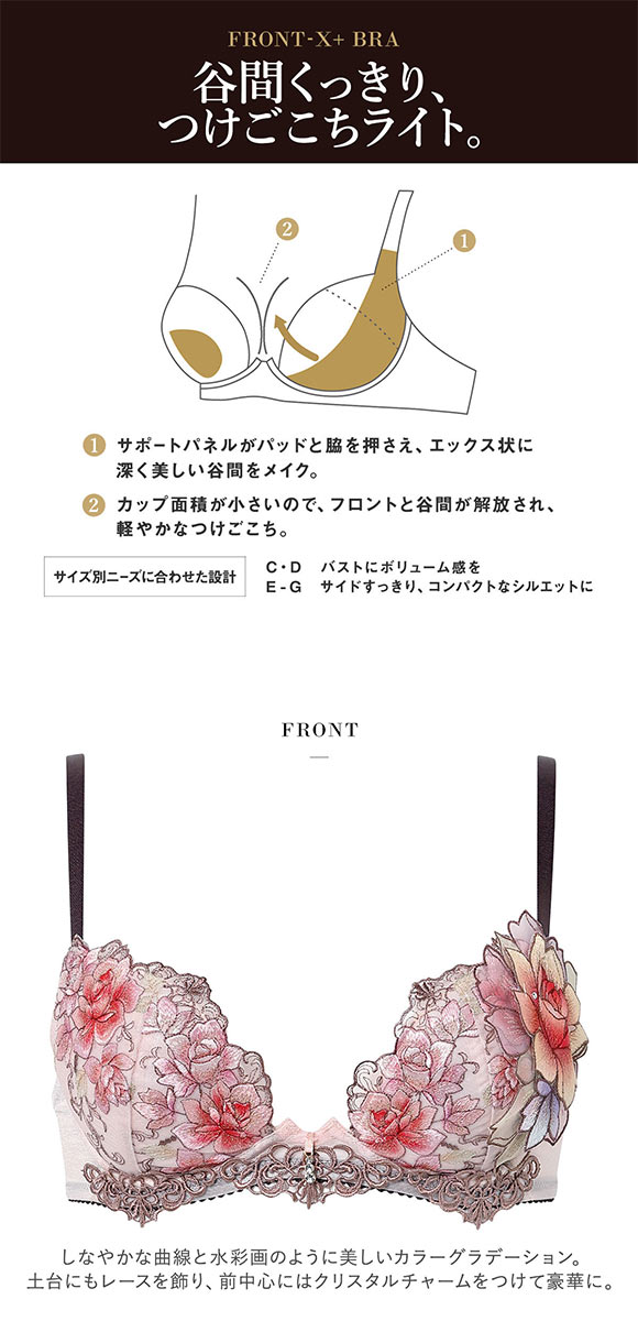 ワコール サルート 23グループ 23G フロントエックスプラス ブラジャー