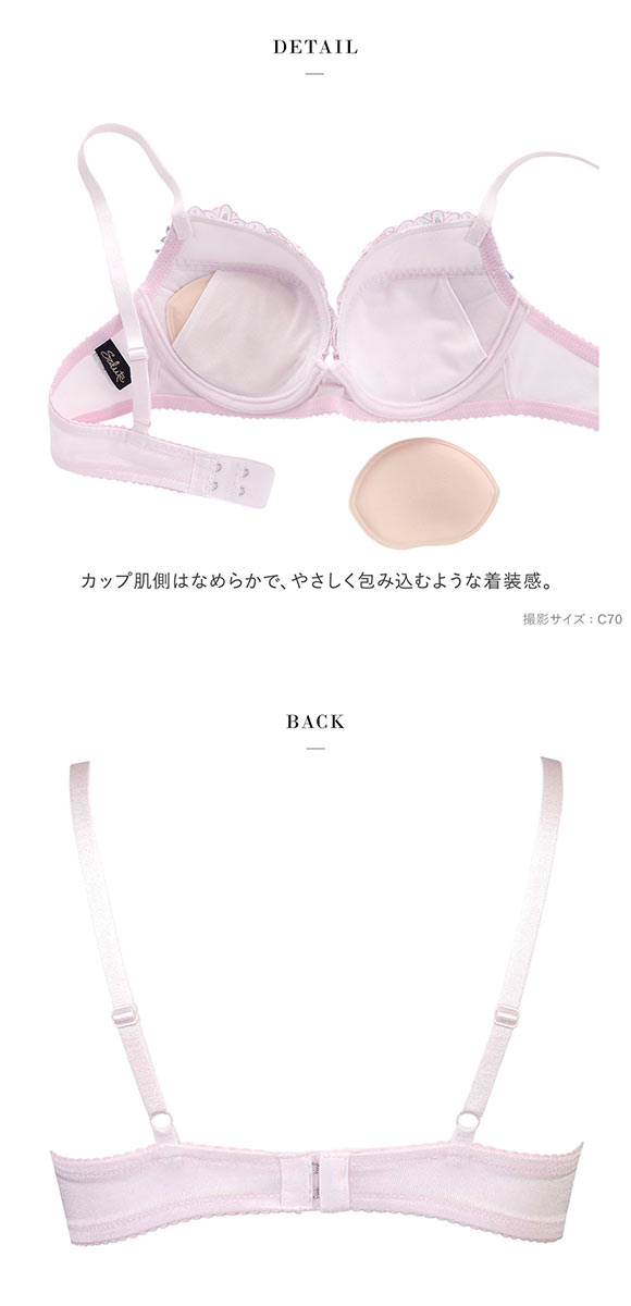ワコール サルート 50グループ 50G リボンブラ ブラジャー DEF 谷間キープ Wacoal Salute BTJ750 25SS先行コア