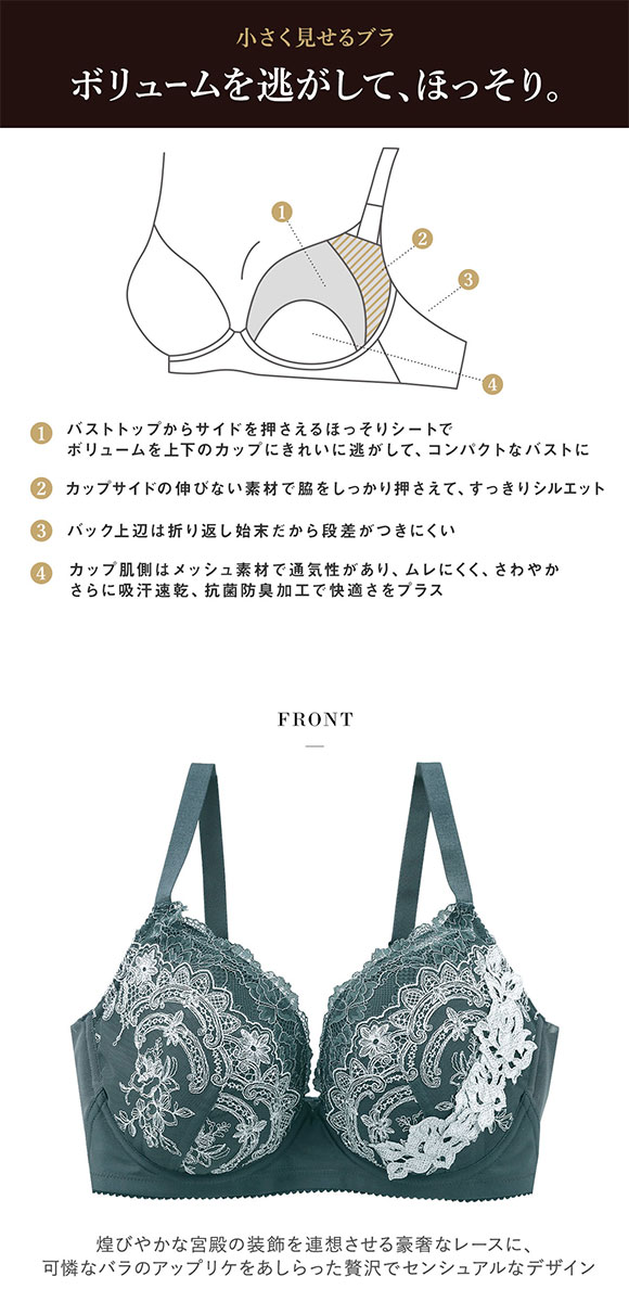 ワコール Wacoal サルート Salute 22AWコフレ 74G BTJ474 BTJ774 小さく見せるブラ GH ブラジャー 4/5カップ 単品