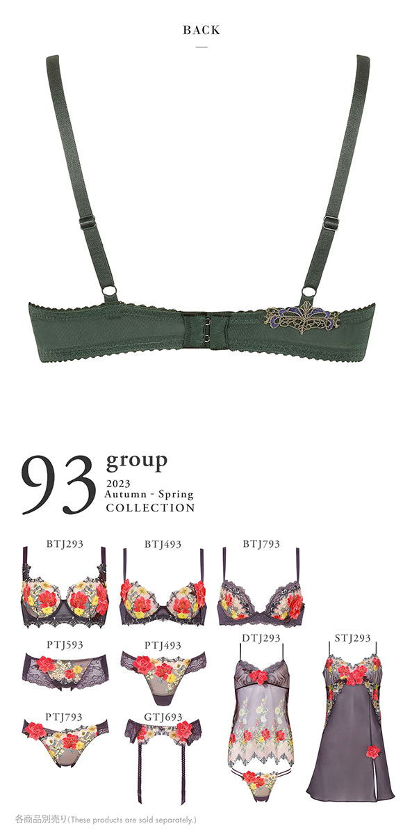 ワコール Wacoal サルート Salute 23AW 93G BTJ793 FRONT-X＋ フロントエックスプラス ブラジャー C 谷間 単品 フェア