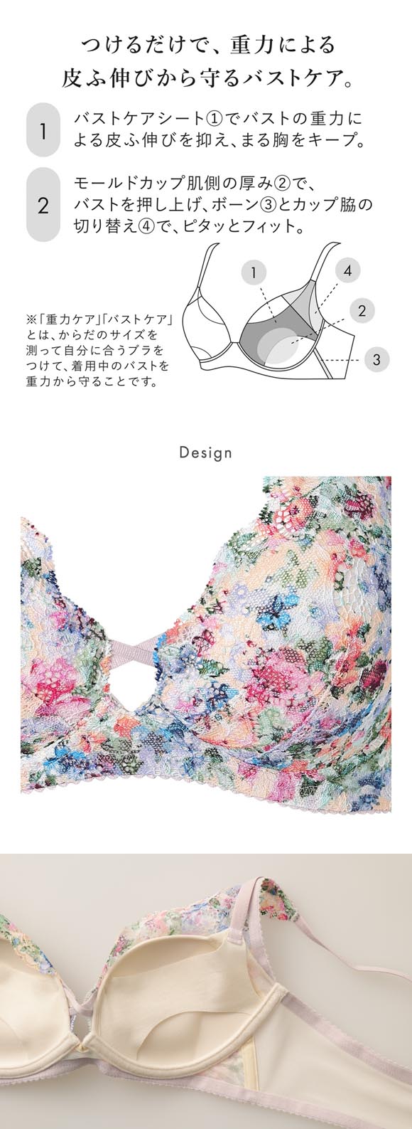 ワコール 重力ケアブラ ノンワイヤー ブラジャー ABC Wacoal BXB194