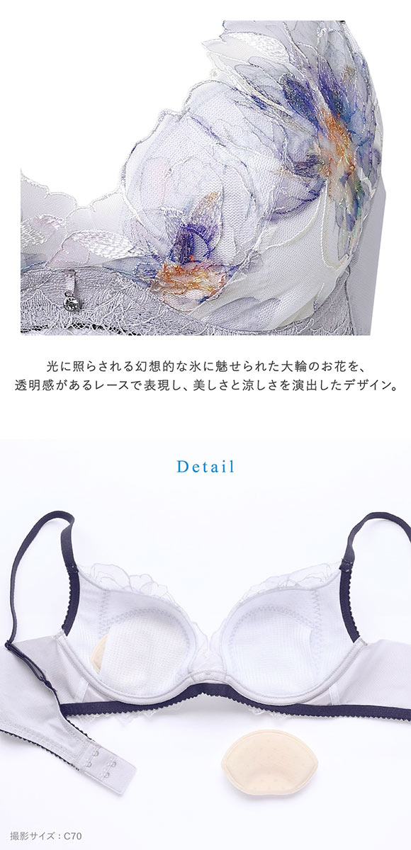 ワコール 夏めくブラ 3/4カップブラジャー BC ワコール ブラジャー 吸汗速乾 接触冷感 Wacoal BXB485 大きいサイズ