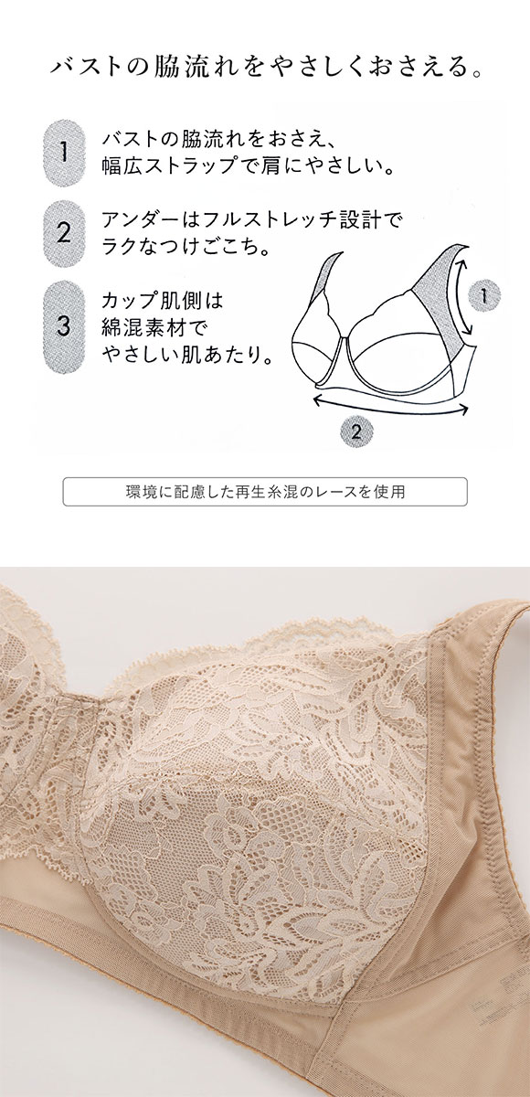 ワコール コンフォートフィットブラ ノンワイヤー すっきりシルエット