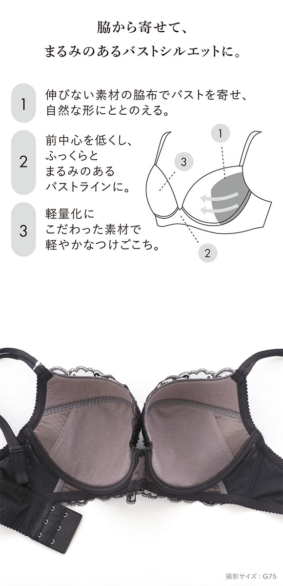 ワコール ナチュラルメイクブラ プッシュアップタイプ ブラジャー G 大きいサイズ Wacoal BXC408 08G