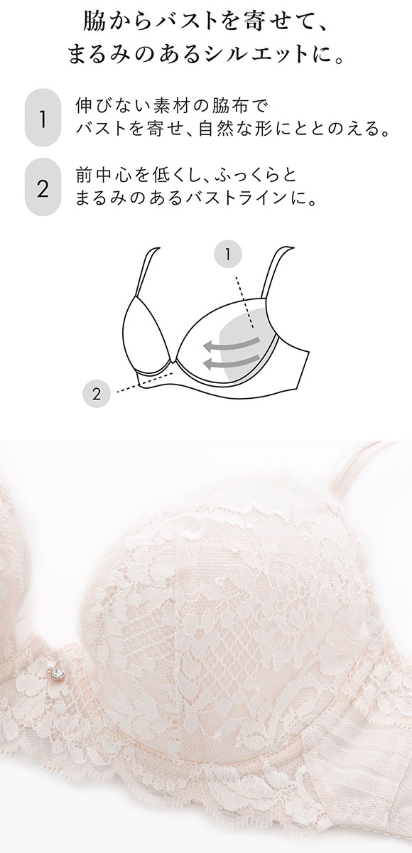 ワコール プッシュアップブラ プレミアム 13series BXD413 13G