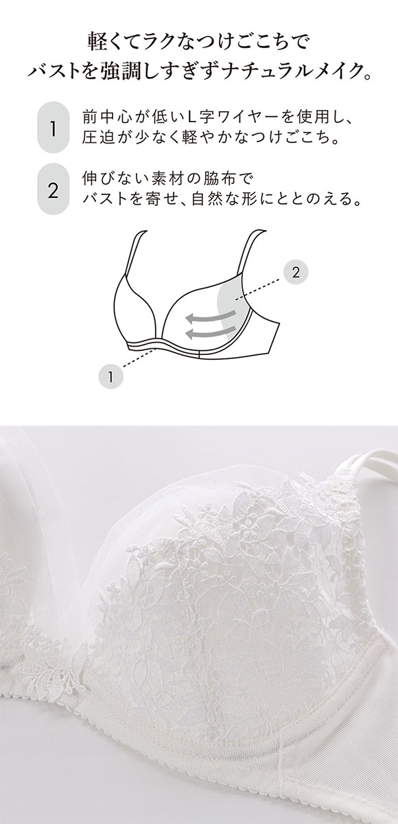 ワコール ライトイージーブラ プレミアム 18series BXD418 18G 3/4