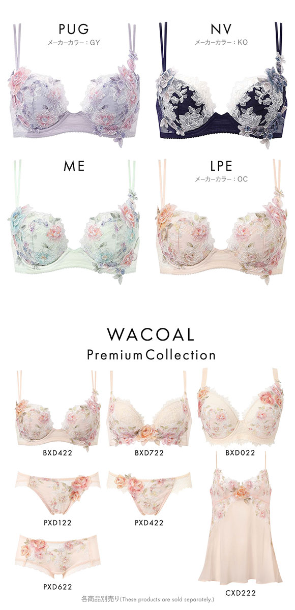 ワコール パーソナルフィットプラスブラ プレミアム 22series BXD422 22G 3/4カップブラジャー BC Wacoal